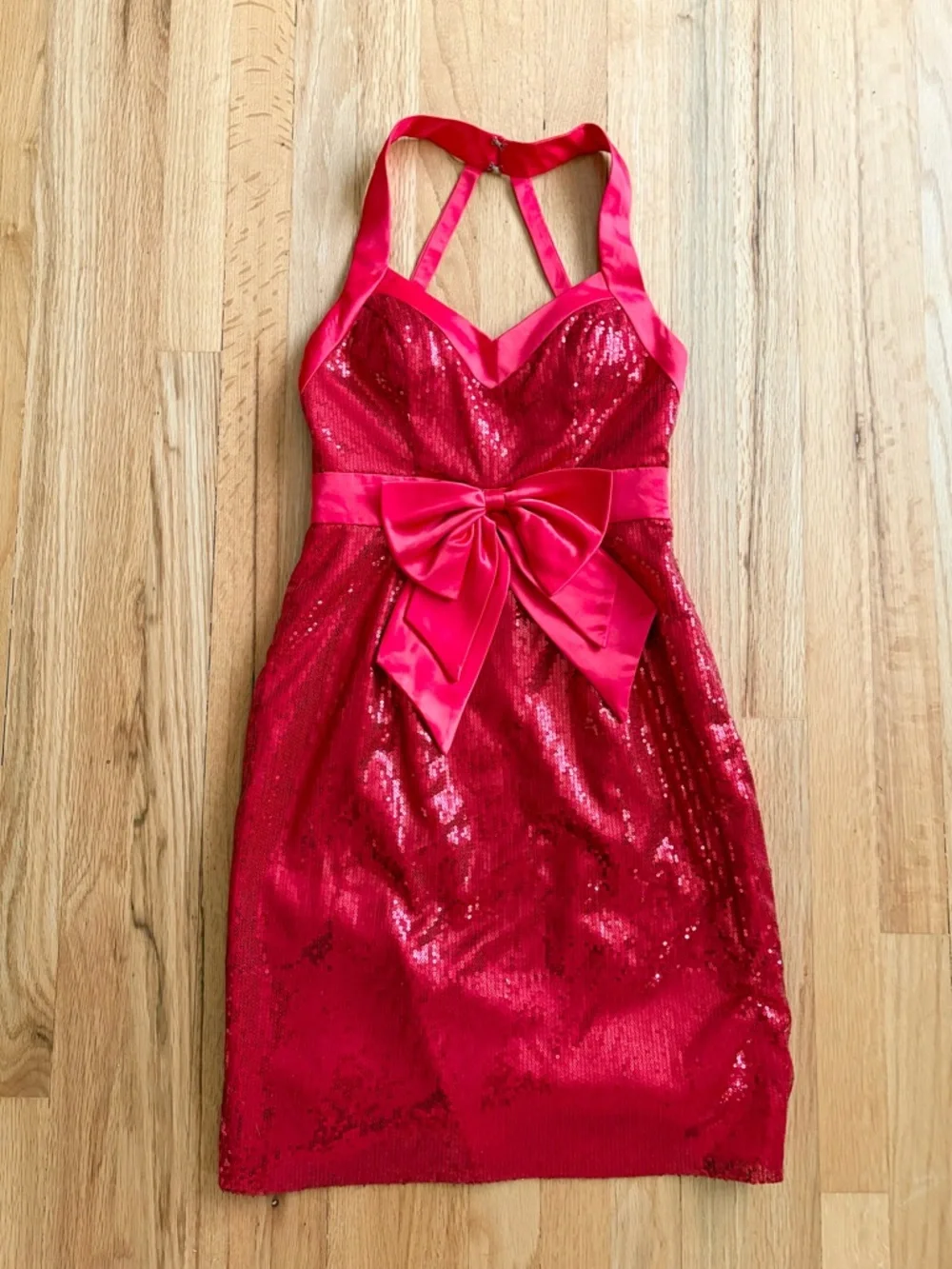 Vintage Alyce Designs red sequin dress 2 - Picture 1 of 9